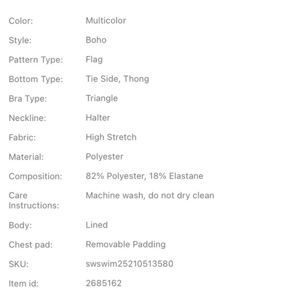 American Flag Bikini (NWOT) - Picture 3 of 3